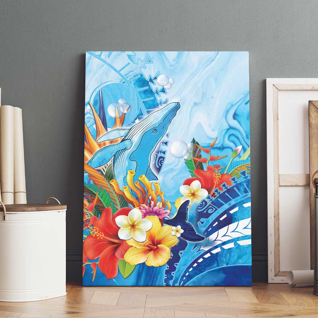 Polynesia Humpback Whale Canvas Wall Art Ocean Style