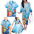 Polynesia Humpback Whale Family Matching Off The Shoulder Long Sleeve Dress and Hawaiian Shirt Ocean Style
