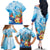Polynesia Humpback Whale Family Matching Off The Shoulder Long Sleeve Dress and Hawaiian Shirt Ocean Style