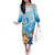 Polynesia Humpback Whale Family Matching Off The Shoulder Long Sleeve Dress and Hawaiian Shirt Ocean Style