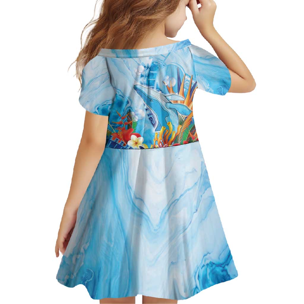 Polynesia Humpback Whale Family Matching Short Sleeve Bodycon Dress and Hawaiian Shirt Ocean Style LT05 - Polynesian Pride