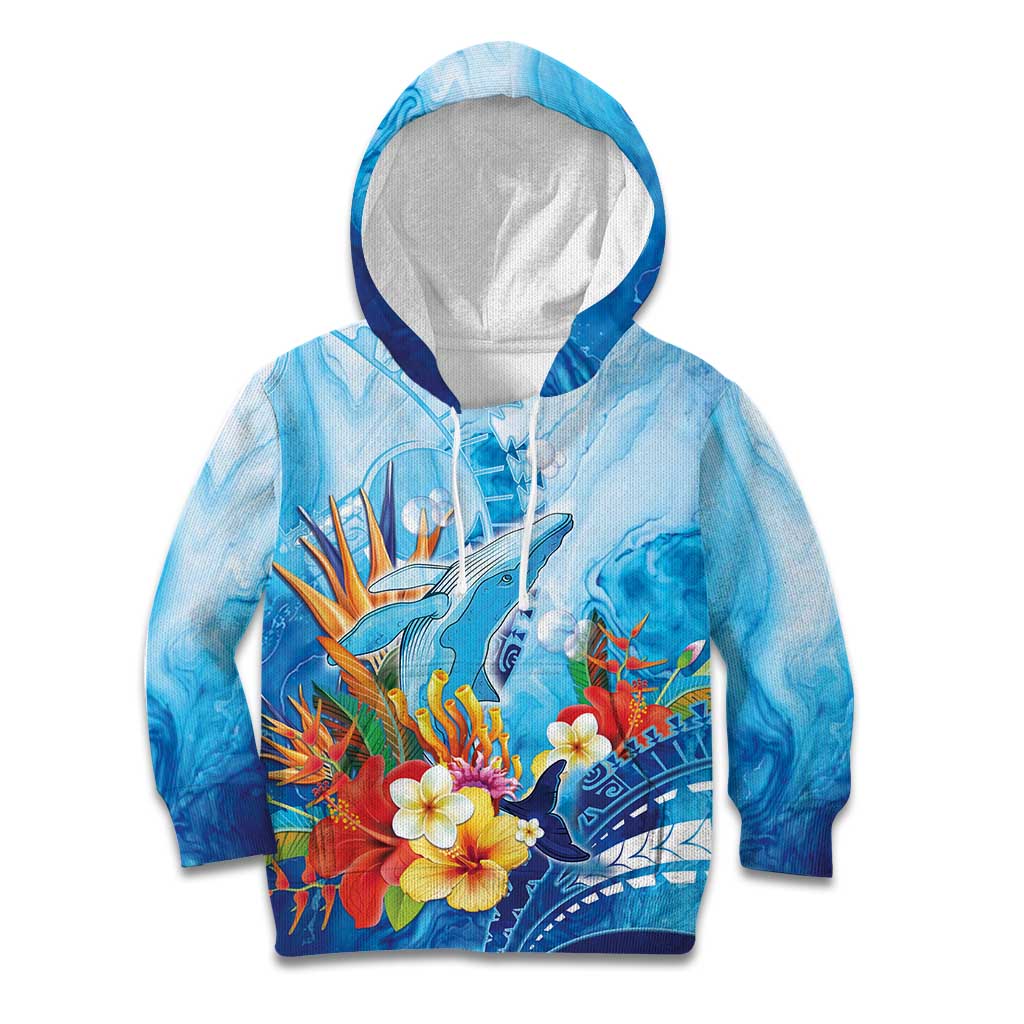 Polynesia Humpback Whale Kid Hoodie Ocean Style