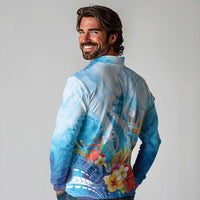 Polynesia Humpback Whale Long Sleeve Polo Shirt Ocean Style LT05 - Polynesian Pride