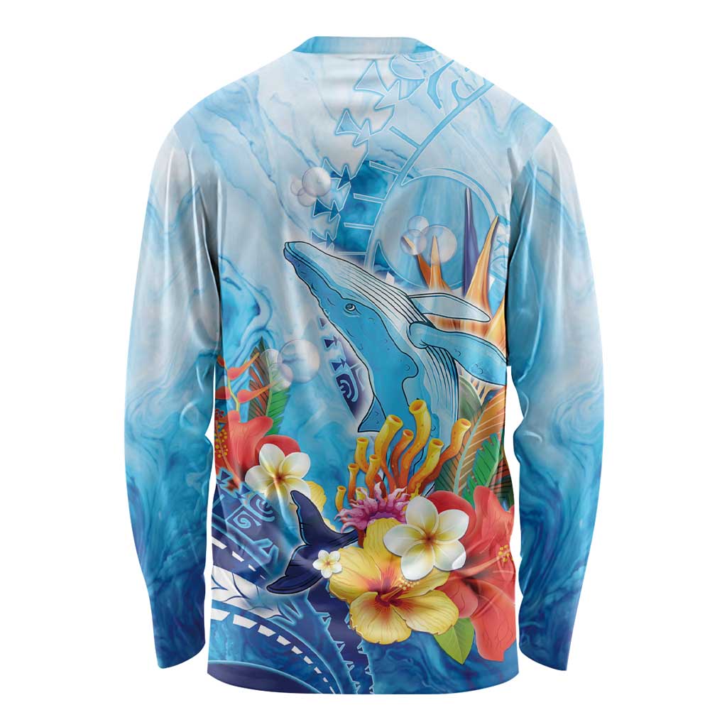 Polynesia Humpback Whale Long Sleeve Shirt Ocean Style LT05 - Polynesian Pride