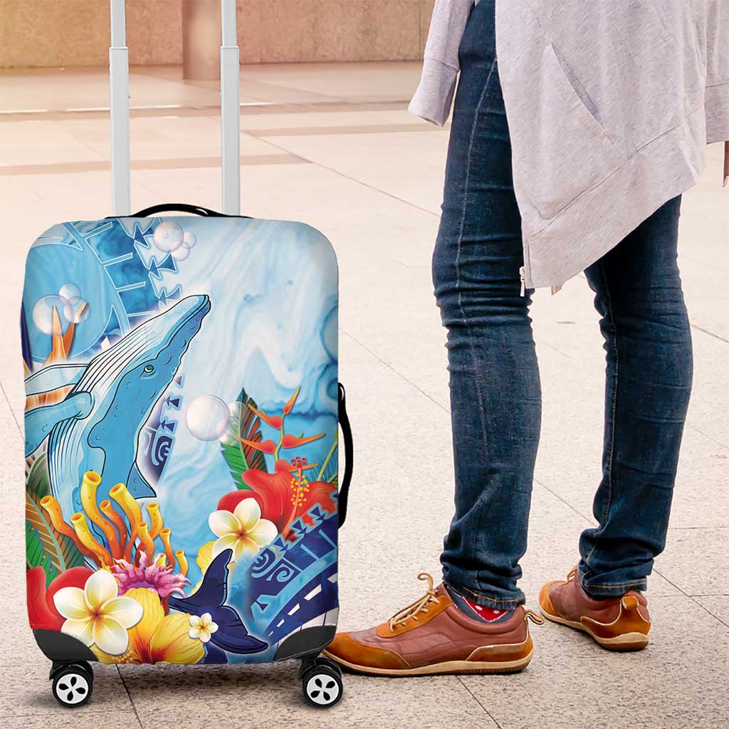 Polynesia Humpback Whale Luggage Cover Ocean Style