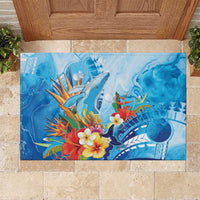 Polynesia Humpback Whale Rubber Doormat Ocean Style