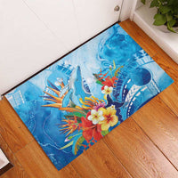 Polynesia Humpback Whale Rubber Doormat Ocean Style