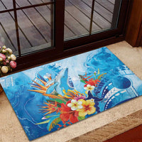Polynesia Humpback Whale Rubber Doormat Ocean Style
