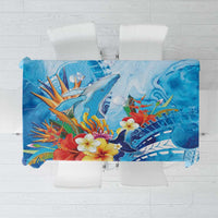Polynesia Humpback Whale Tablecloth Ocean Style LT05 Blue - Polynesian Pride