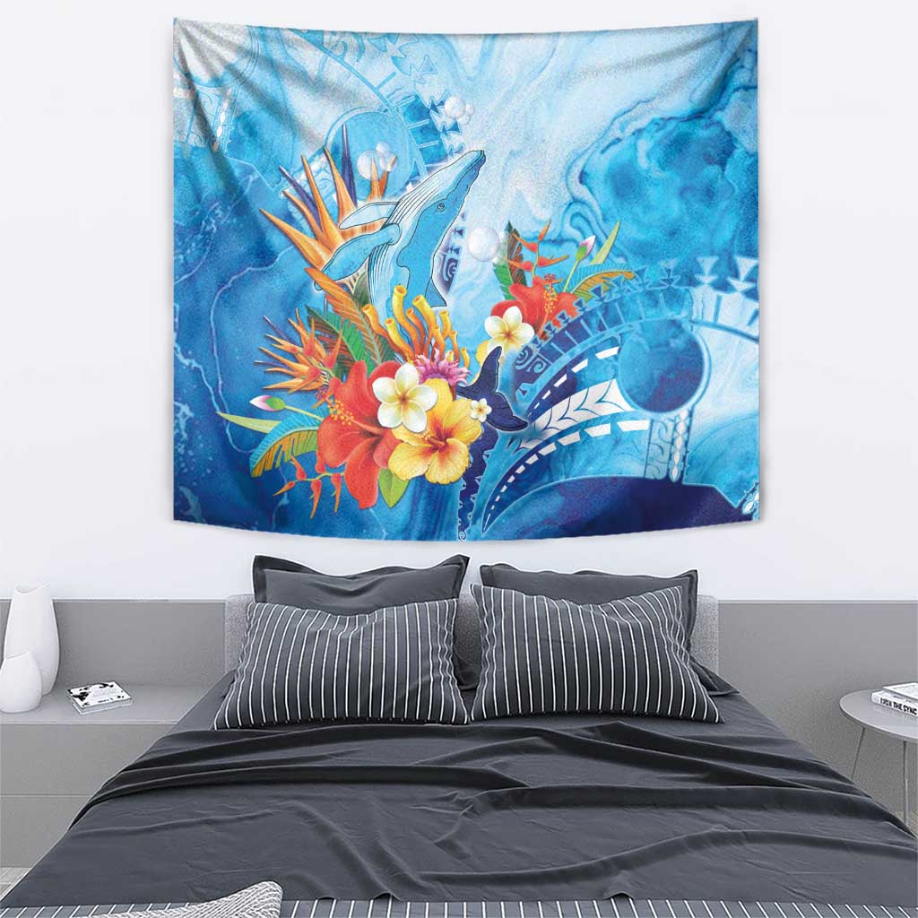 Polynesia Humpback Whale Tapestry Ocean Style