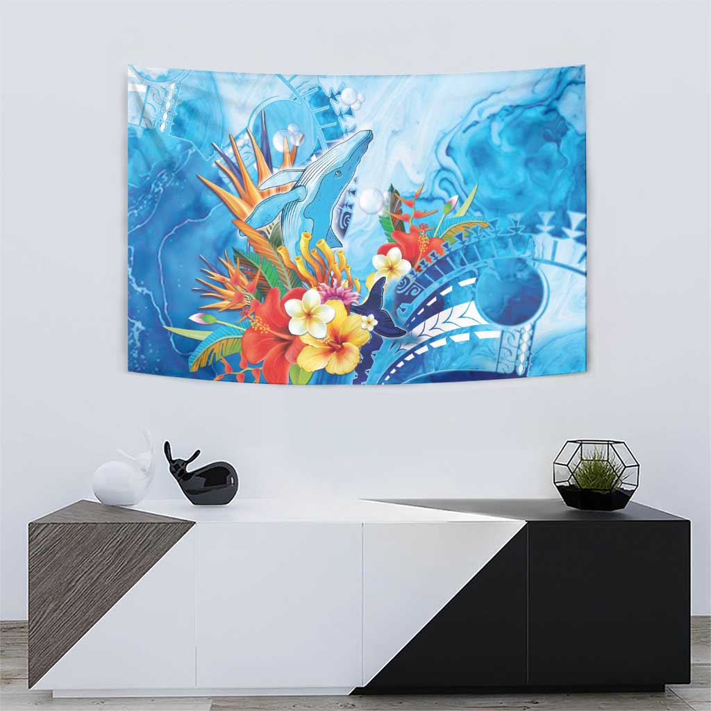 Polynesia Humpback Whale Tapestry Ocean Style
