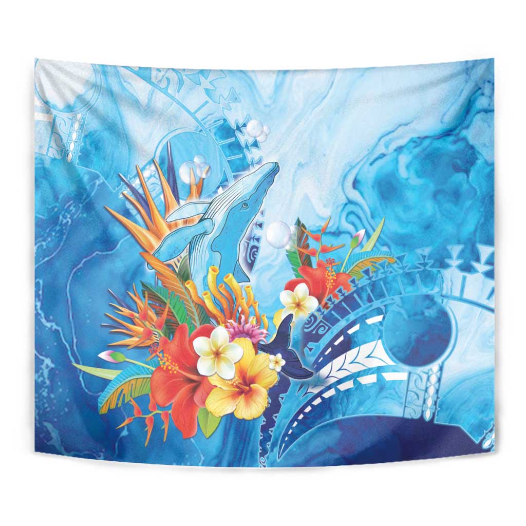Polynesia Humpback Whale Tapestry Ocean Style