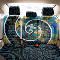New Zealand Tui Bird Back Car Seat Cover Maori Koru With Kowhai Flowers