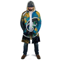 New Zealand Tui Bird Cloak Maori Koru With Kowhai Flowers