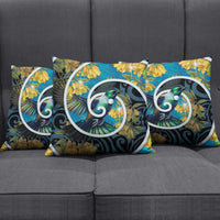 New Zealand Tui Bird Pillow Cover Maori Koru With Kowhai Flowers LT05 - Polynesian Pride