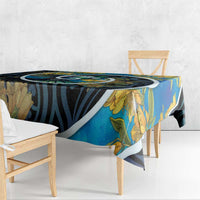 New Zealand Tui Bird Tablecloth Maori Koru With Kowhai Flowers