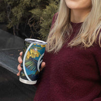 New Zealand Tui Bird Tumbler Cup Maori Koru With Kowhai Flowers LT05 - Polynesian Pride