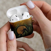 New Zealand Kiwi Bird AirPods Case Silver Fern Mix Maori Pattern LT05 - Polynesian Pride