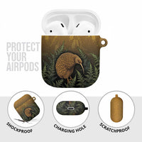 New Zealand Kiwi Bird AirPods Case Silver Fern Mix Maori Pattern LT05 - Polynesian Pride
