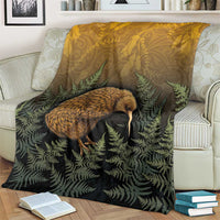 New Zealand Kiwi Bird Blanket Silver Fern Mix Maori Pattern