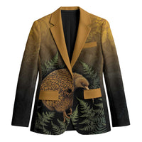 New Zealand Kiwi Bird Blazer Silver Fern Mix Maori Pattern