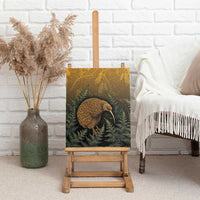 New Zealand Kiwi Bird Canvas Wall Art Silver Fern Mix Maori Pattern LT05 - Polynesian Pride