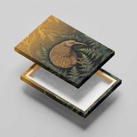 New Zealand Kiwi Bird Canvas Wall Art Silver Fern Mix Maori Pattern LT05 - Polynesian Pride