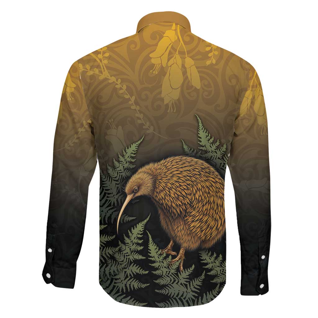 New Zealand Kiwi Bird Family Matching Off Shoulder Short Dress and Hawaiian Shirt Silver Fern Mix Maori Pattern LT05 - Polynesian Pride