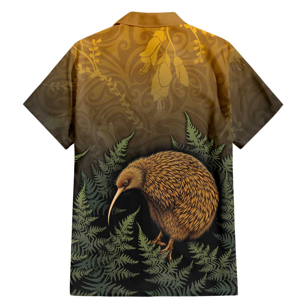 New Zealand Kiwi Bird Family Matching Summer Maxi Dress and Hawaiian Shirt Silver Fern Mix Maori Pattern LT05 - Polynesian Pride