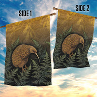 New Zealand Kiwi Bird Garden Flag Silver Fern Mix Maori Pattern LT05 - Polynesian Pride