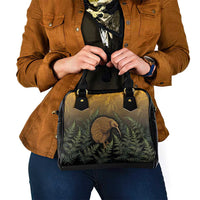 New Zealand Kiwi Bird Shoulder Handbag Silver Fern Mix Maori Pattern LT05 - Polynesian Pride