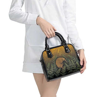 New Zealand Kiwi Bird Shoulder Handbag Silver Fern Mix Maori Pattern LT05 - Polynesian Pride