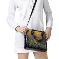 New Zealand Kiwi Bird Shoulder Handbag Silver Fern Mix Maori Pattern LT05 - Polynesian Pride