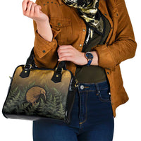 New Zealand Kiwi Bird Shoulder Handbag Silver Fern Mix Maori Pattern LT05 - Polynesian Pride