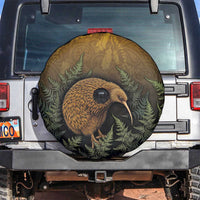 New Zealand Kiwi Bird Spare Tire Cover Silver Fern Mix Maori Pattern