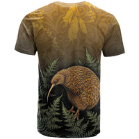 New Zealand Kiwi Bird T Shirt Silver Fern Mix Maori Pattern LT05 - Polynesian Pride