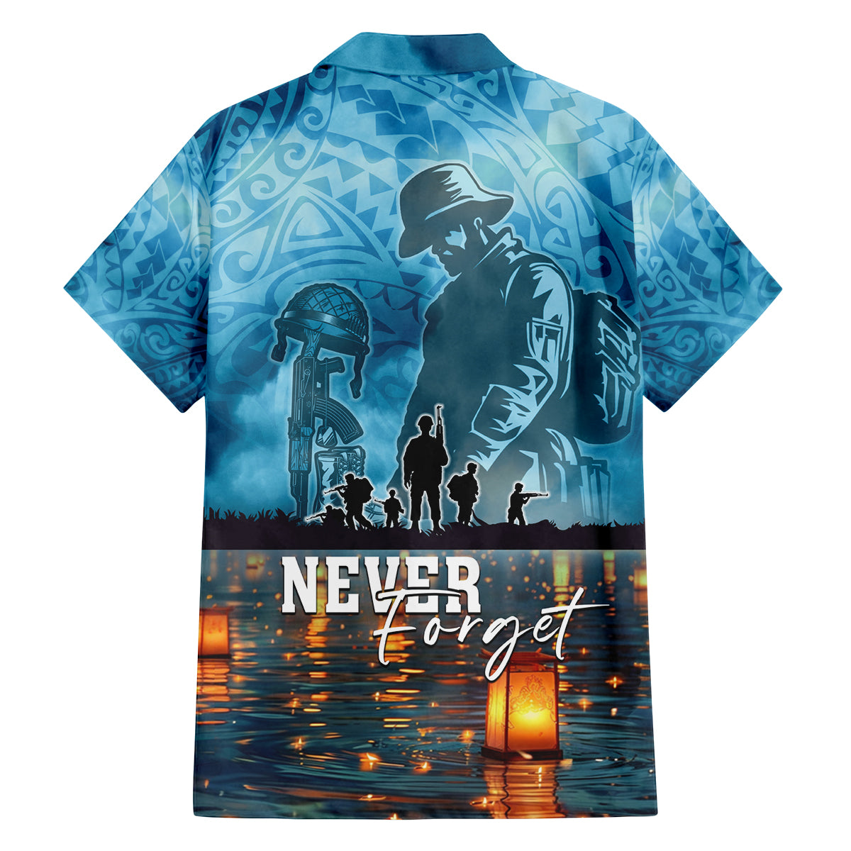 Hawaii Memorial Day Lantern Floating Family Matching Tank Maxi Dress and Hawaiian Shirt Always In Our Hearts