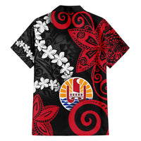 Tahiti Heiva Festival Family Matching Puletasi and Hawaiian Shirt Floral Pattern With Coat Of Arms LT05 - Polynesian Pride