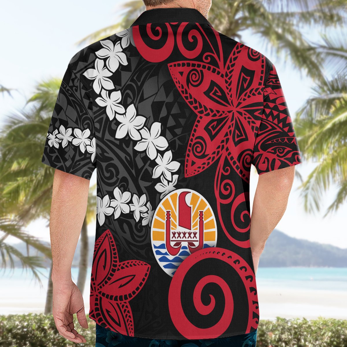 Tahiti Heiva Festival Hawaiian Shirt Floral Pattern With Coat Of Arms LT05 - Polynesian Pride