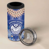 Marshall Islands Jemenei Day 4 in 1 Can Cooler Tumbler Polynesian Tribal Tattoo Seashell Necklace LT05 - Polynesian Pride