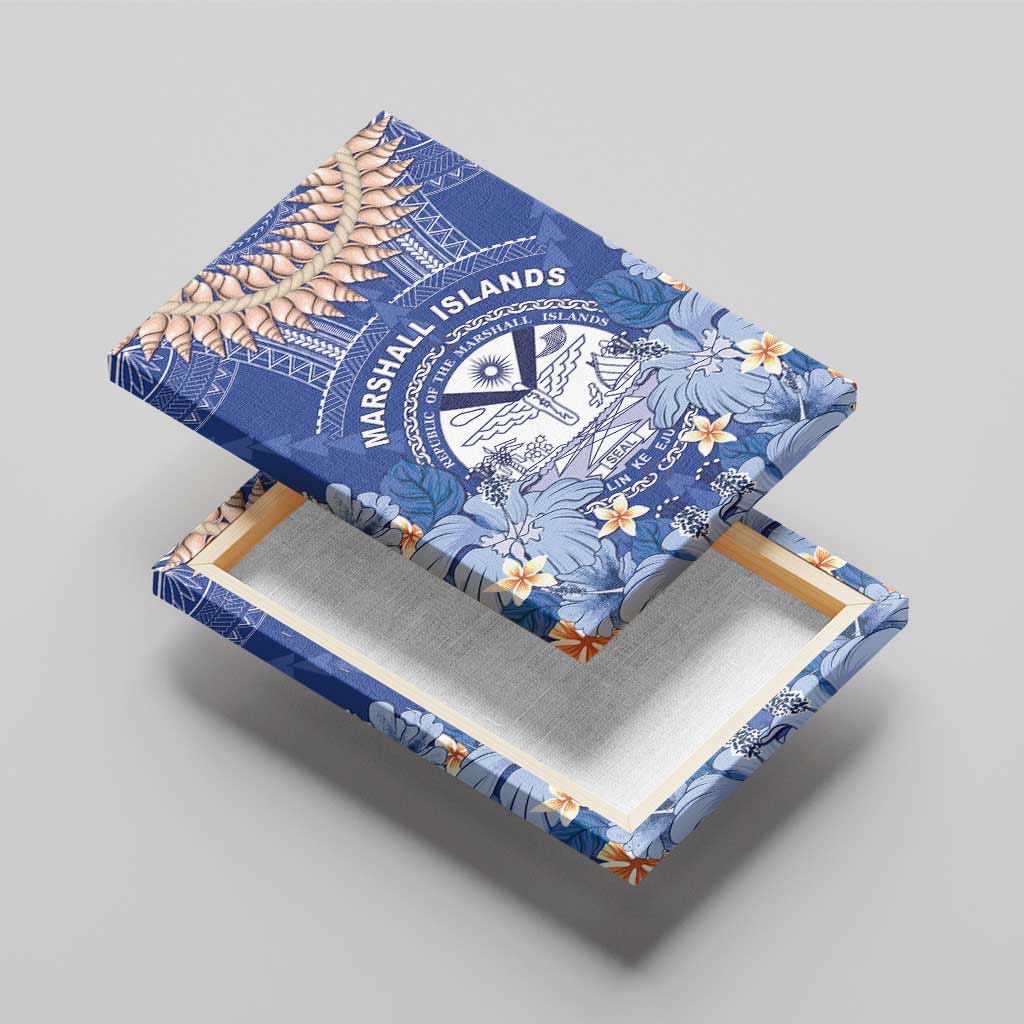 Marshall Islands Jemenei Day Canvas Wall Art Polynesian Tribal Tattoo Seashell Necklace