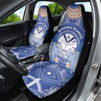 Marshall Islands Jemenei Day Car Seat Cover Polynesian Tribal Tattoo Seashell Necklace