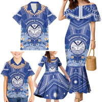 Marshall Islands Jemenei Day Family Matching Mermaid Dress and Hawaiian Shirt Polynesian Tribal Tattoo Seashell Necklace LT05 - Polynesian Pride