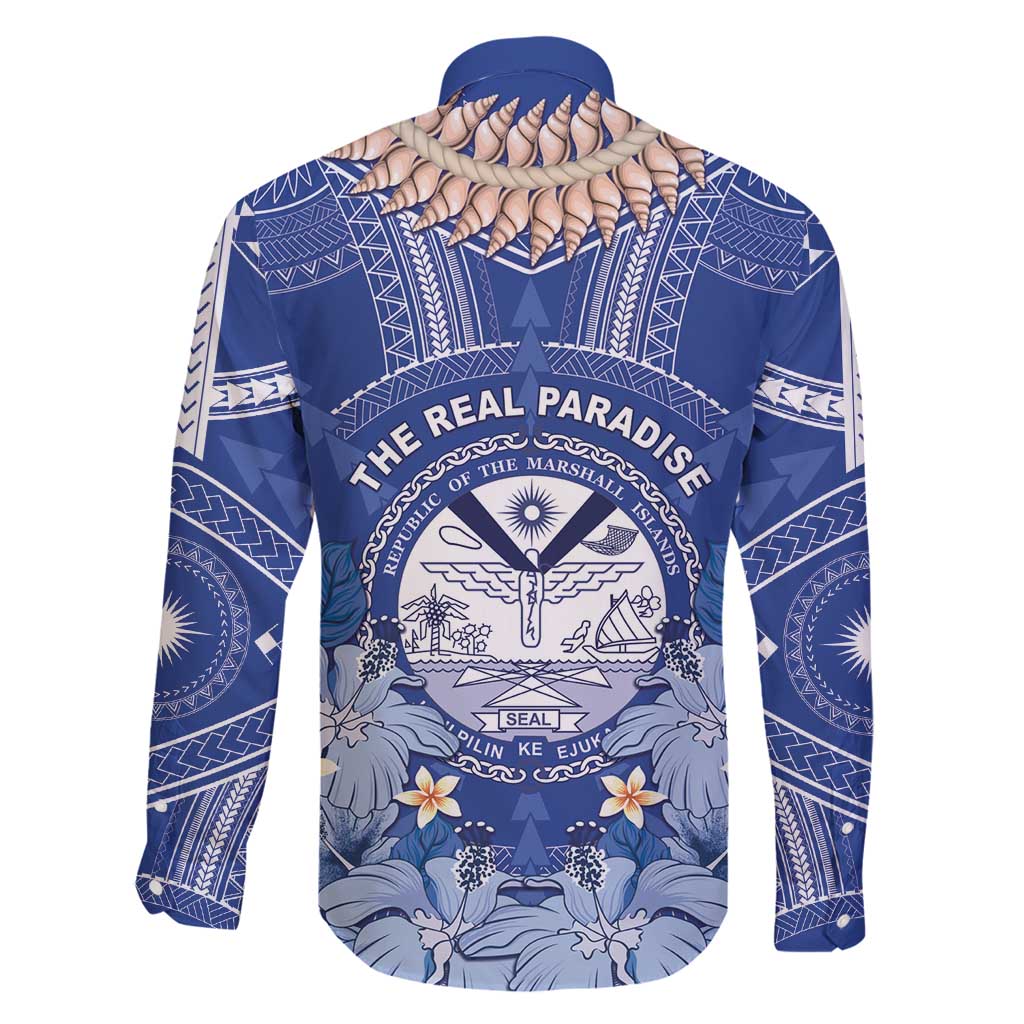 Marshall Islands Jemenei Day Family Matching Tank Maxi Dress and Hawaiian Shirt Polynesian Tribal Tattoo Seashell Necklace LT05 - Polynesian Pride