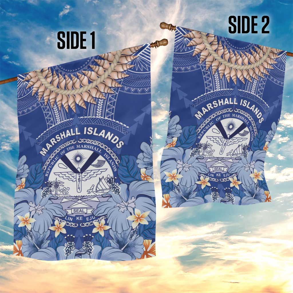 Marshall Islands Jemenei Day Garden Flag Polynesian Tribal Tattoo Seashell Necklace