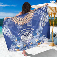 Marshall Islands Jemenei Day Sarong Polynesian Tribal Tattoo Seashell Necklace LT05 One Size 44 x 66 inches Blue - Polynesian Pride