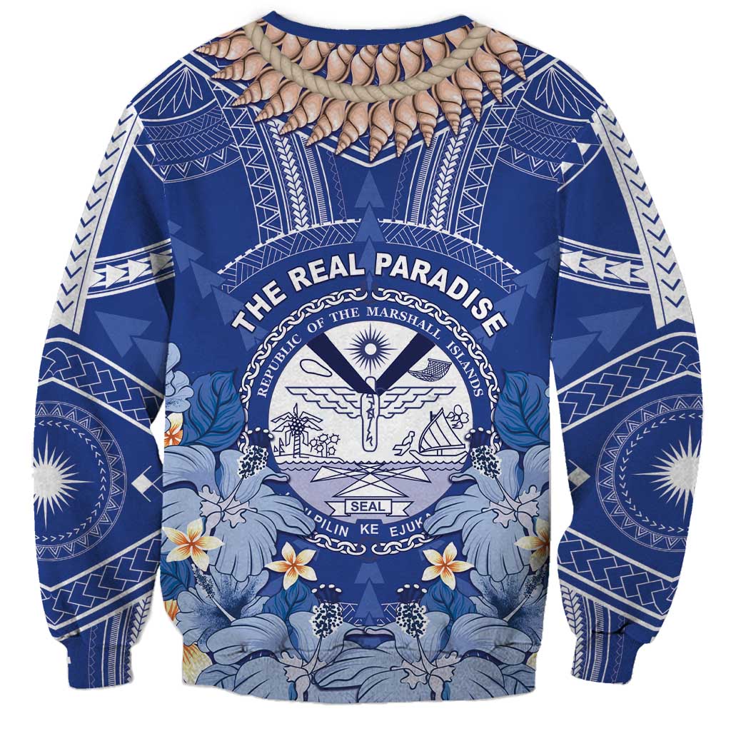 Marshall Islands Jemenei Day Sweatshirt Polynesian Tribal Tattoo Seashell Necklace LT05 - Polynesian Pride