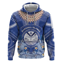 Marshall Islands Jemenei Day Zip Hoodie Polynesian Tribal Tattoo Seashell Necklace