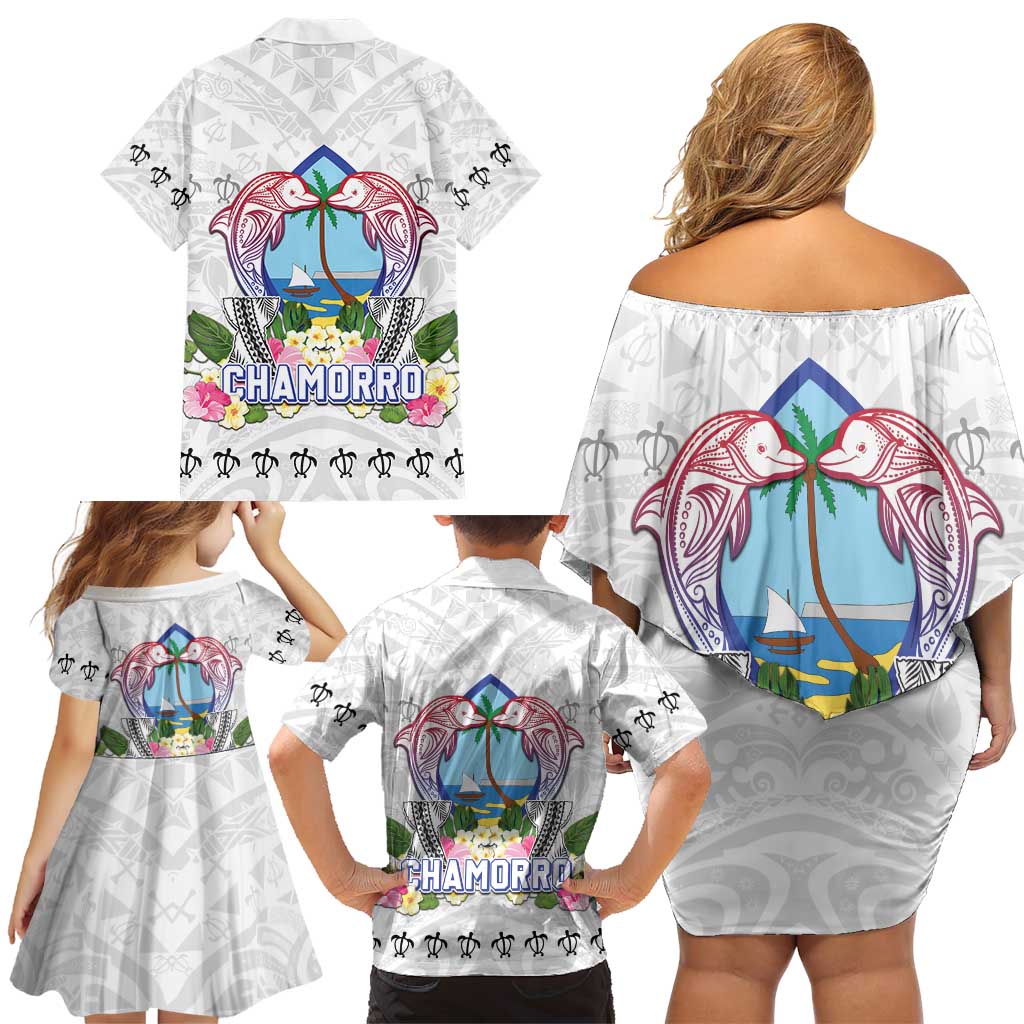 Guam Chamorro Liberation Day Family Matching Off Shoulder Short Dress and Hawaiian Shirt 81st Anniversary LT05 - Polynesian Pride