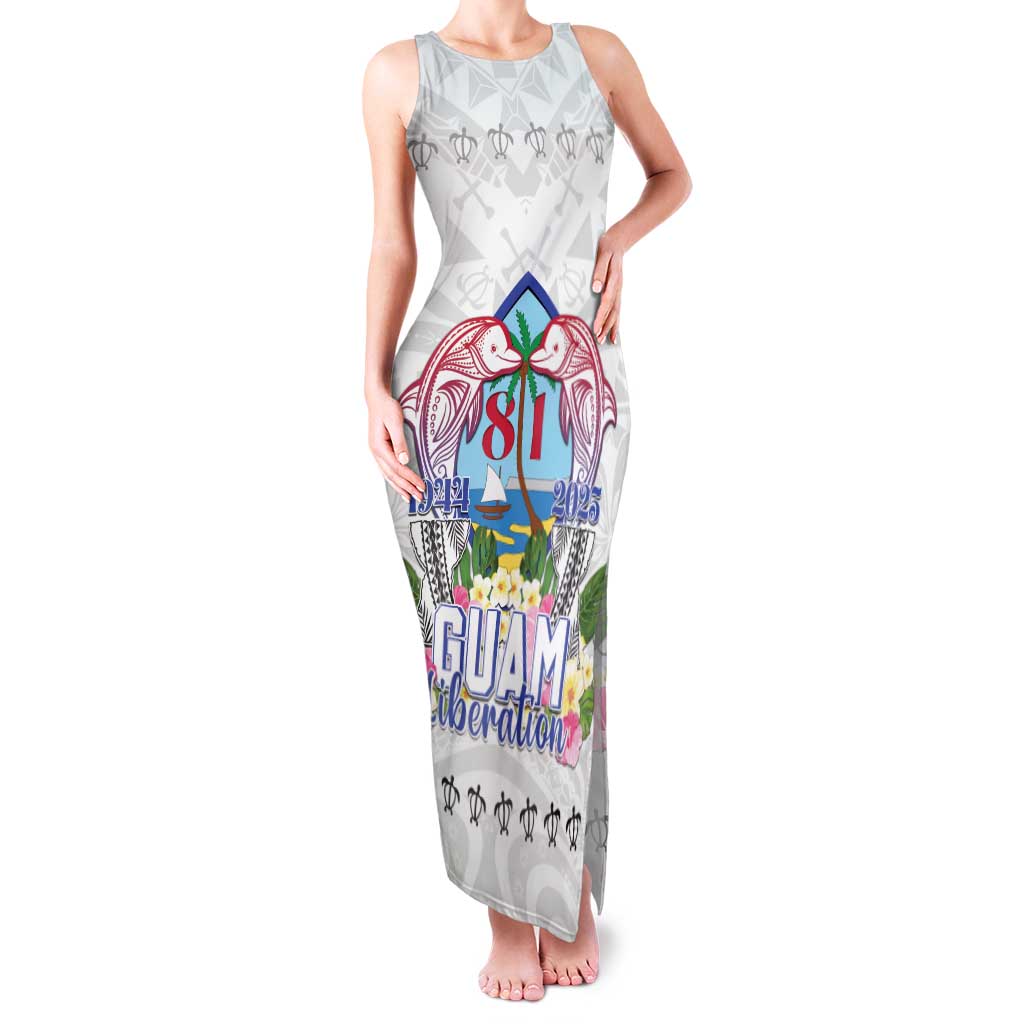 Guam Chamorro Liberation Day Family Matching Tank Maxi Dress and Hawaiian Shirt 81st Anniversary LT05 Mom's Dress White - Polynesian Pride